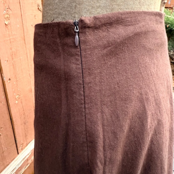 Y2K Boho Beaded Embroidered Chocolate brown maxi skirt - Picture 7 of 9